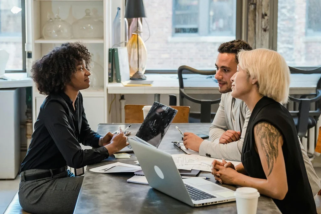 people working together as a group