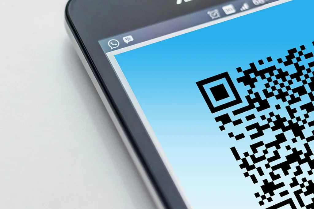 QR Code on phone